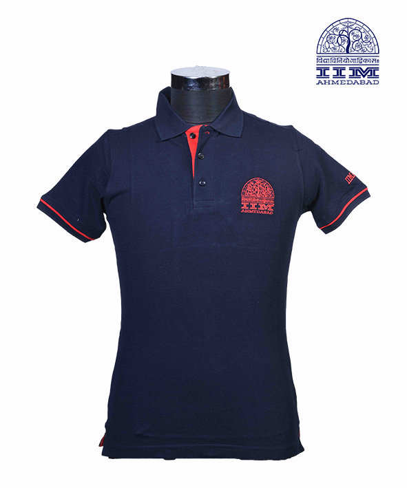 Polo Dual Tone Navy Blue With Red
